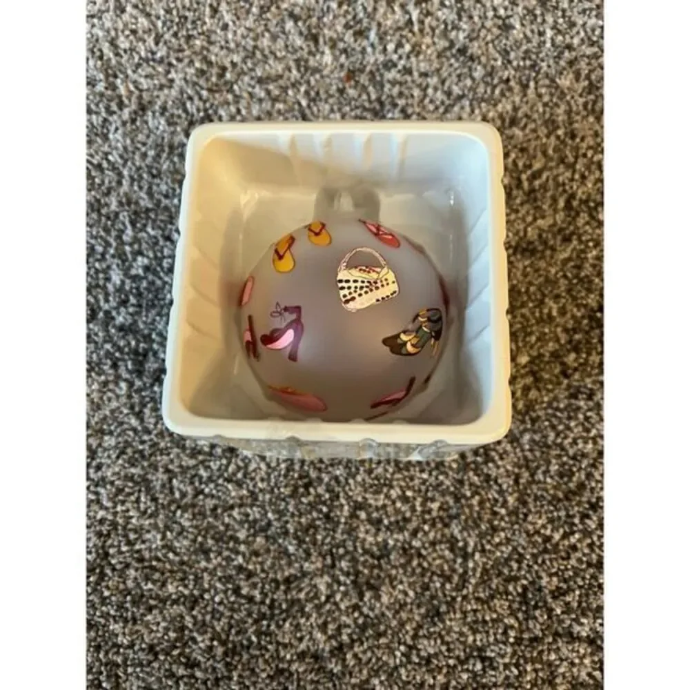 Hand painted glass‎ ornaments shoes and purses